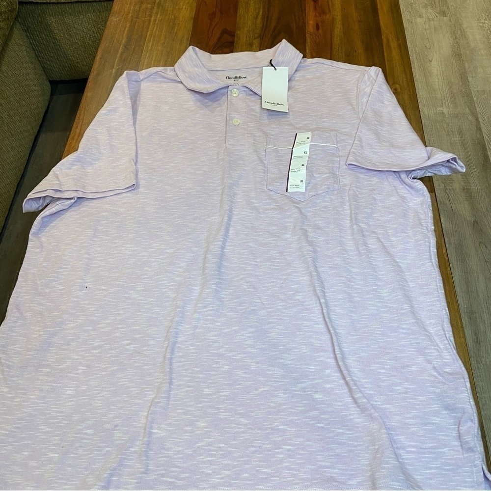 Goodfellow & co violet polo shirt nwt